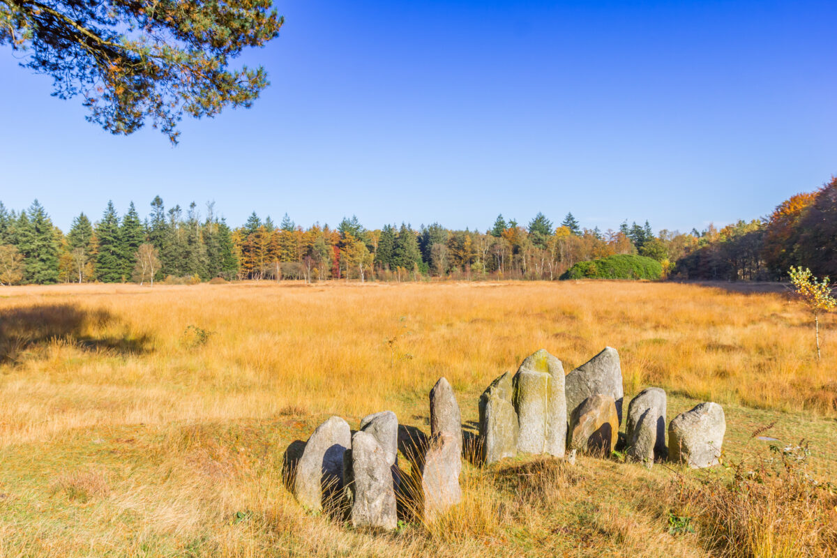Herfst wandelingen Nederland Drentsche Aa Evertsbos steenmonument herfstkleuren
